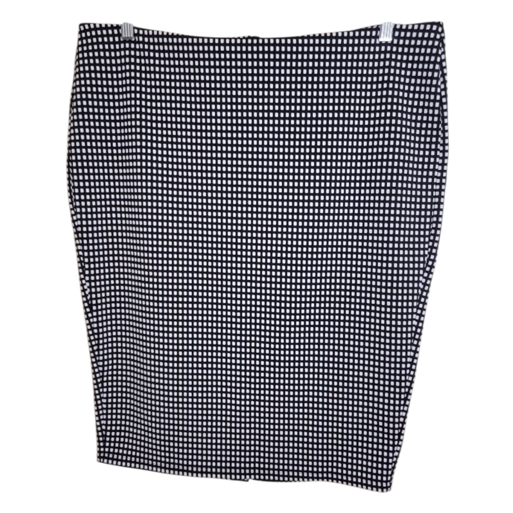 Old Navy black white plus size jacquard pencil skirt size 2X